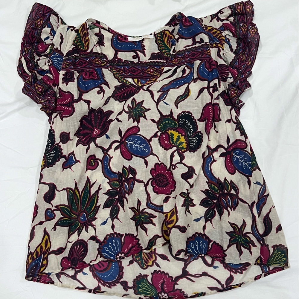 Love the Label ruffle print blouse